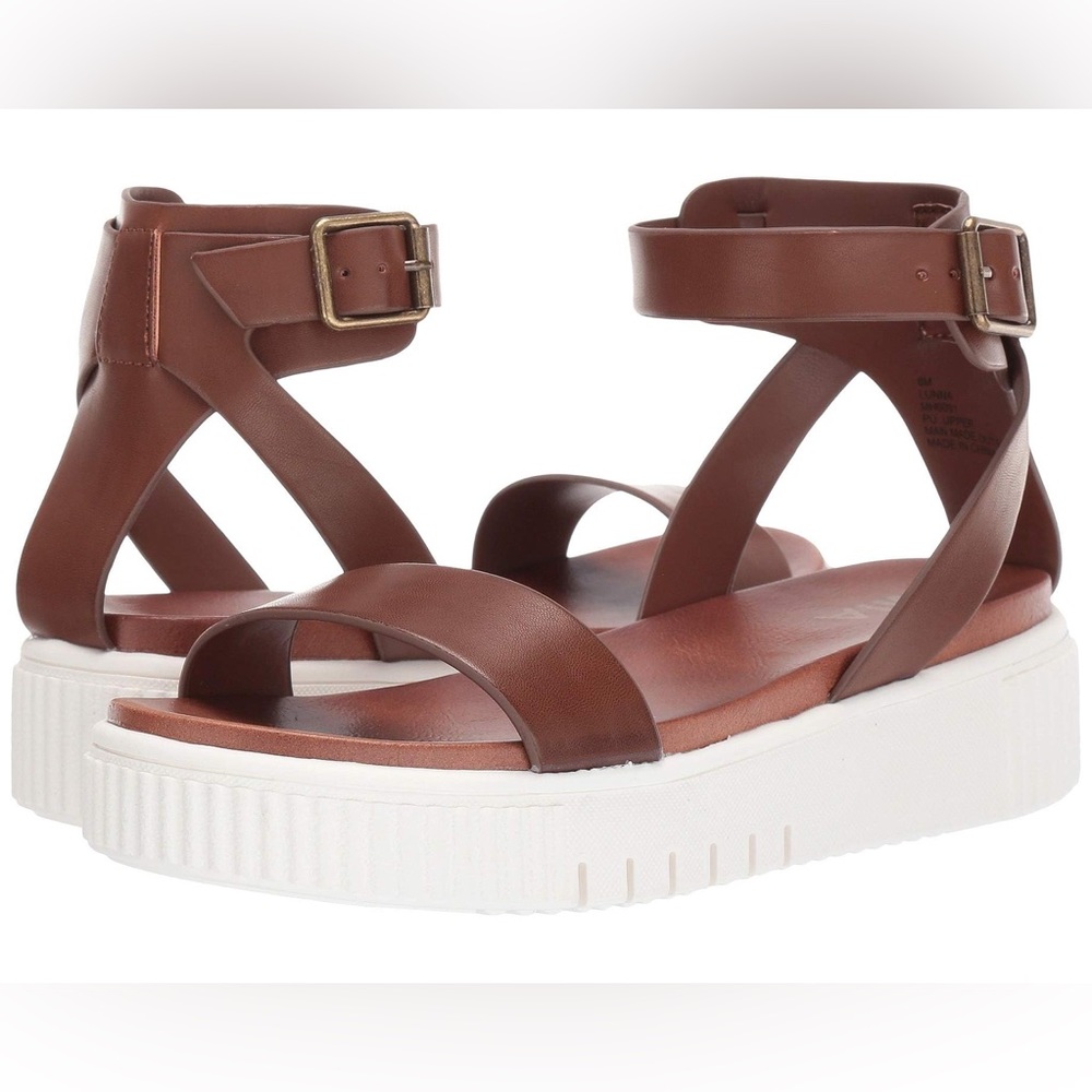 Mia Lunna Open Toe Casual Platform Ankle Strap Sandal Size 7.5 *Worn Once*